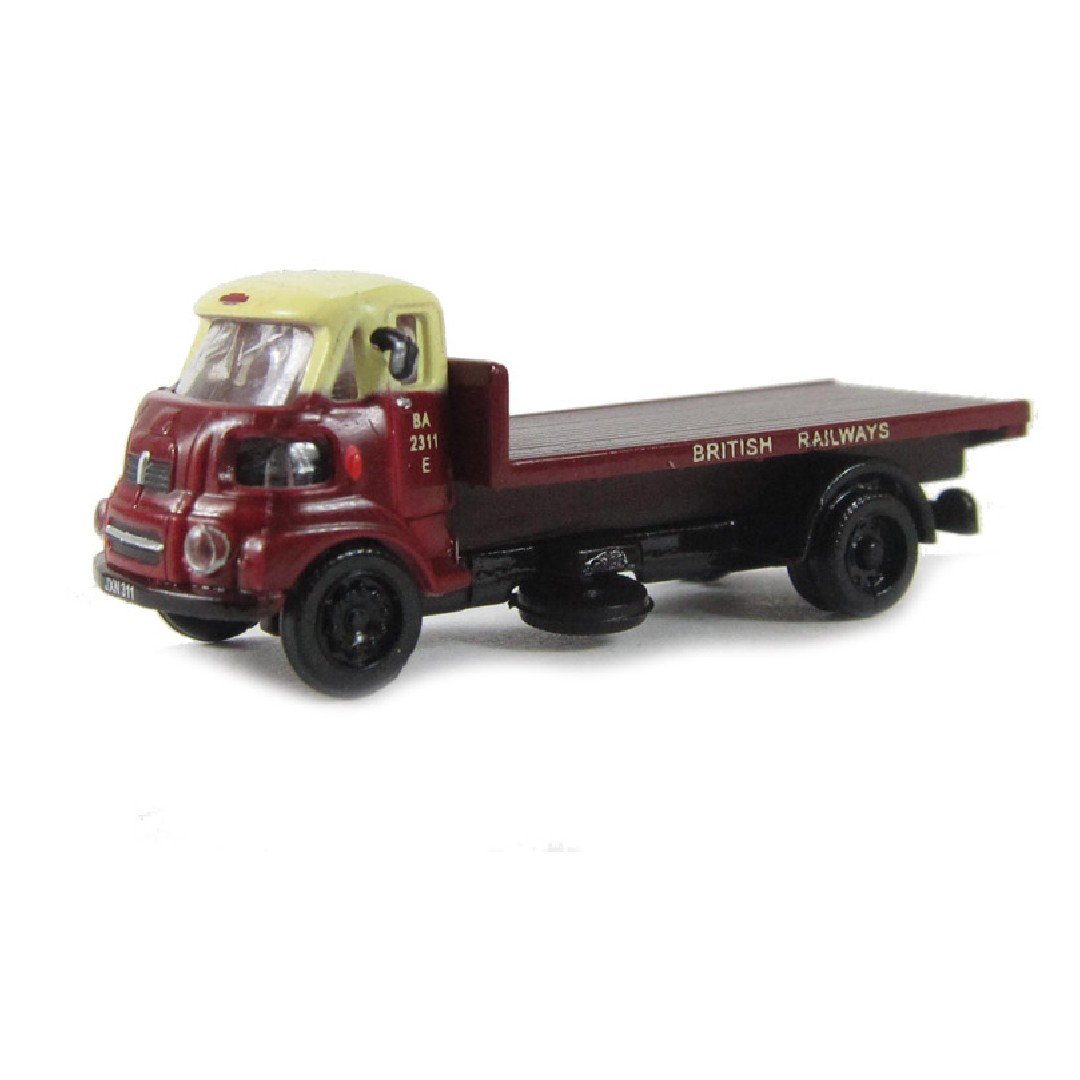 New Project (31) Leyland FG Flatbed Lorry British Rail 1960-1970 Maroon/Cream Base Toys N001 - Image 1