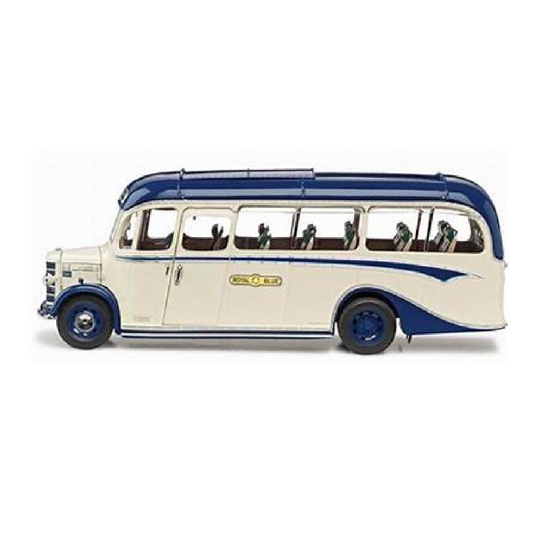 New Project (7) Bedford OB Coach (Bus) White/Royal Blue Oxford NOB004 - Image 1